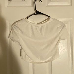 short sleeve solid tee white